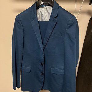 Men's Blue Express Suit (Pants and Blazer) 28x32, 36S